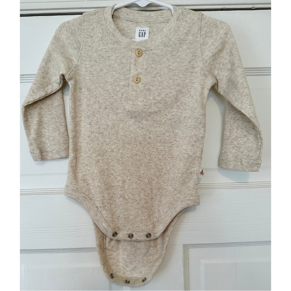 Baby GAP Boys Henley Bodysuit Shirt New Without Tags
